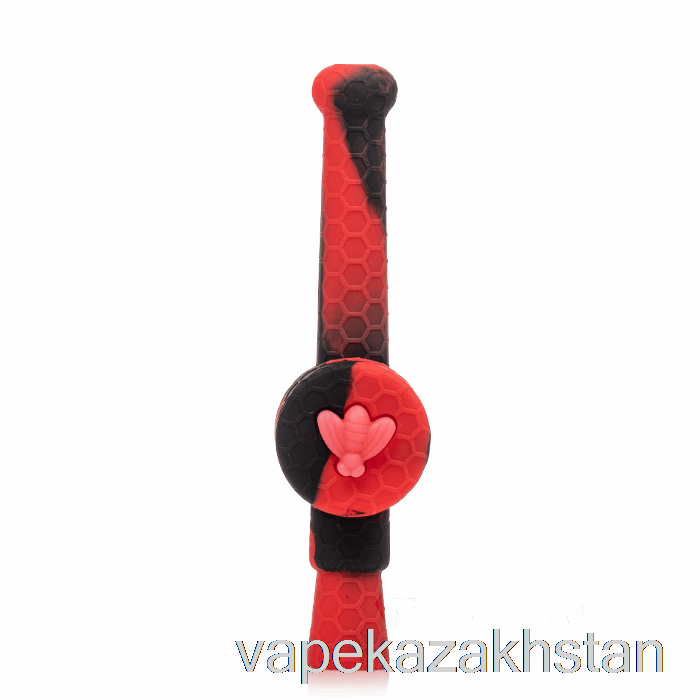 Vape Kazakhstan Stratus Reclaimer Honey Dipper Silicone Dab Straw Crimson (Black / Red)